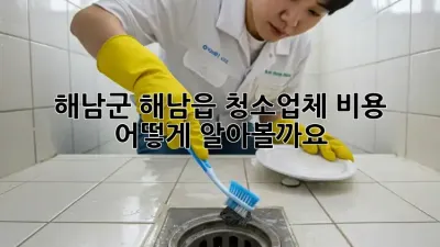 해남군 해남읍 청소업체 비용, 어떻게 알아볼까요?