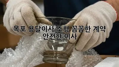 목포 용달이사 소형: 꼼꼼한 계약, 안전한 이사!